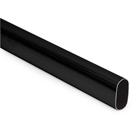 TUBO OVALADO PARA ARMARIO 30X15 MM NEGRO 3 M ACERO ( COLOR:#000000 2)