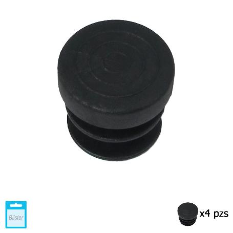 CONTERA REDONDA INTERIOR NEGRA 16MM. BLISTER 4 PIEZAS.