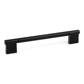 TIRADOR DE ALUMINIO POINT. NEGRO CEPILLADO. MONTAJE FRONTAL. LONGITUD 228MM - VIEFE