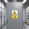 PEGATINA 148X105MM RIESGO ELECTRICO MEDIANA