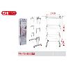 TENDEDERO PLEGABLE CON RUEDAS 77X44X160 CMS BARRAS PARALELAS EMIPRO