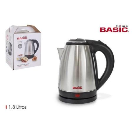 HERVIDOR DE AGUA 1,8 LITROS INOXIDABLE - 1500 WATIOS - FACIL LIMPIEZA BASIC HOME