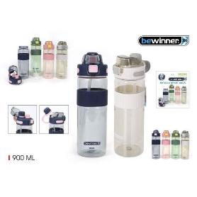 BOTELLA SPORT AGUA TRANSPARENTE 900 ML CON DOSIFICADOR BWINNER