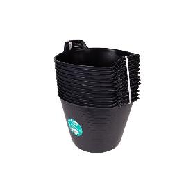 CAPAZO NEGRO RECICLADO 25 L 42 X 38 X 32.5 CM   CAJA 12 UNID.