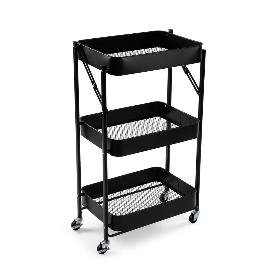 VERDULERO PLEGABLE METALICO NEGRO 45X29.5X77 CM
