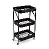 VERDULERO PLEGABLE METALICO NEGRO 45X29.5X77 CM