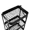 VERDULERO PLEGABLE METALICO NEGRO 45X29.5X77 CM