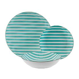 VAJILLA PORCELANA ANNE AZUL 18 PIEZAS