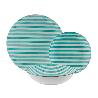VAJILLA PORCELANA ANNE AZUL 18 PIEZAS