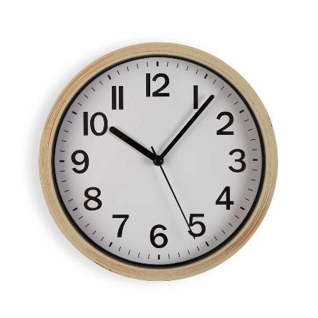 RELOJ PARED SIMIL MADERA 22 CM