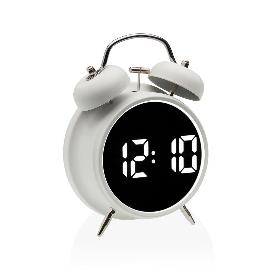 RELOJ DESPERTADOR DIGITAL BLANCO 11.5X17X5.5 CM