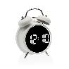 RELOJ DESPERTADOR DIGITAL BLANCO 11.5X17X5.5 CM