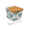 AZUCARERO + CUCHARA PORCELANA BEATRICE 8,8X8,8X8,5 CM