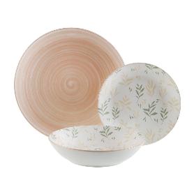 VAJILLA PORCELANA BRUMA 18 PIEZAS