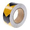 CINTA ADHESIVA REFLECTANTE FLECHA. VINILO. BRILLANTE. AMARILLO Y NEGRO. EN BOBINA. LONGITUD 33M - TARGET