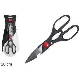 TIJERAS DE COCINA MANGO NEGRO ECONOMICAS PARA APARTAMENTOS 20 CMS ALESSANDRO
