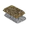 PACK DE 2 MULTIESPONJAS COLOR ORO Y  PLATA   CAJA 16 UNID.