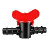 MINI LLAVE DE PASO PARA TUBERIAS GOTEO Ø 16 MM. (BOLSA 25 PIEZAS) RIEGO POR GOTEO, MICROASPERSIÓN, NEBULIZACIÓN
