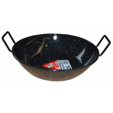 SARTÉN DOBLE HONDA CON ASAS ESMALTADA 24 CM.