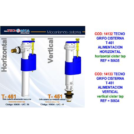 TECNO GRIFO CISTERNA T-461 ALIMENTACION HORIZONTAL 50635