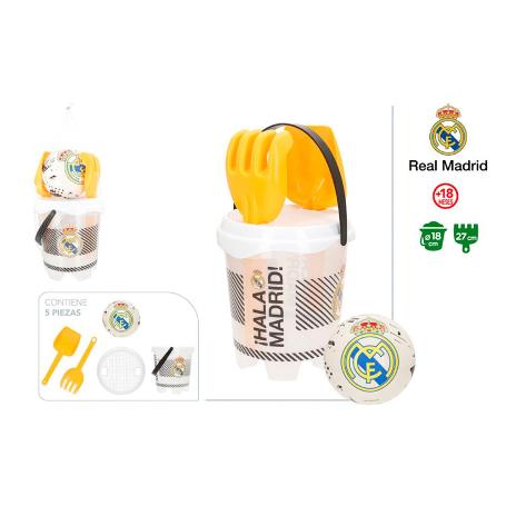 CUBO PLAYA + PELOTA REAL MADRID