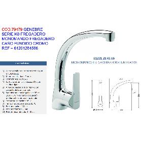 GENEBRE GRIFO K8 MONOMANDO FREGADERO C-FUNDIDO CROMO 61201284566