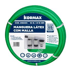 MANGUERA LATEX MALLA 15 MM + ACCESORIOS