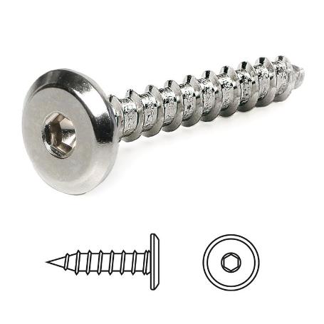 TORNILLO CABEZA PLANA ALLEN TEGAS 6,3X60 CABEZA PLANA NIQUELADO DIAM.CABEZA 15MM, P/LLAVE ALLEN 4MM