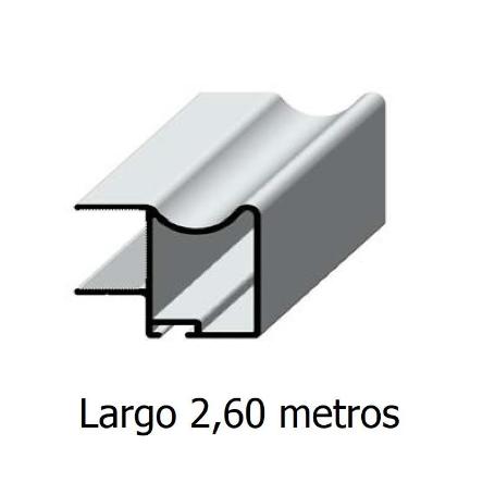PERFIL TIRADOR ARAL ESPESOR 16 PLATA MATE 2,60 (BARRA 4)