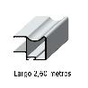 PERFIL TIRADOR ARAL ESPESOR 16 PLATA MATE 2,60 (BARRA 4)