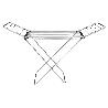 TENDEDERO SUELO CON ALAS PLEGABLES ACERO INOXIDABLE  18 M