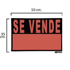 CARTEL SE VENDE  50X35 (ALT.) CM.