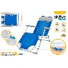 TUMBONA AZUL ALUMINIO RECLINABLE 153X47X33 CM
