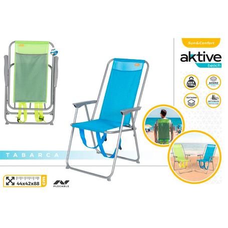 SILLA PLAYA FIJA 44X42X88 CM SURTIDO