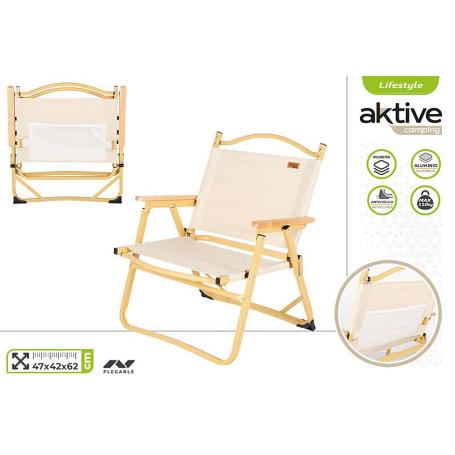SILLA PLEGABLE ALUMINIO SABANA 47X42X62 CM