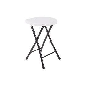 TABURETE PLEGABLE BLANCO 33X30X46CM   CAJA 4 UNID.