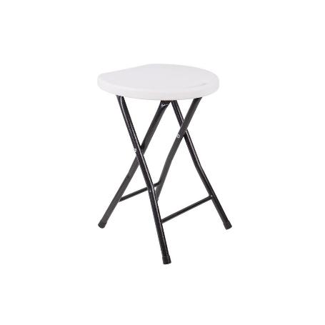 TABURETE PLEGABLE BLANCO 33X30X46CM   CAJA 4 UNID.
