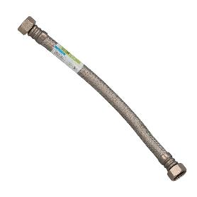 LATIGUILLO FLEXIBLE REFORZADO ACERO INOXIDABLE TERMO HEMBRA 1/2 - HEMBRA 1/2 LONGITUD 300 MM