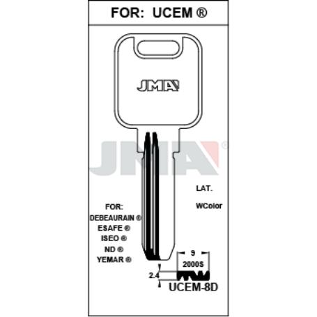 LLAVIN UCEM-8D LATON SEGURIDAD