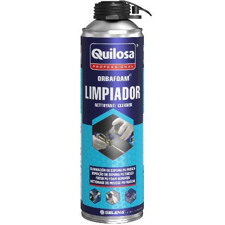 LIMPIADOR ESPUMA PU SPRAY ORBAFOAM LIMPIADOR. AEROSOL SPRAY. ESPUMA DE POLIURETANO FRESCA. 500 ML - QUILOSA