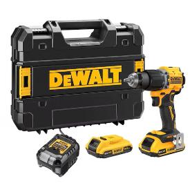 TALADRO PERCUTOR INALÁMBRICO DCD799D2T-QW. SIN ESCOBILLAS. 18 V. DIÁMETRO 13MM. TRANSMISIÓN TOTALMENTE METÁLICA. PA