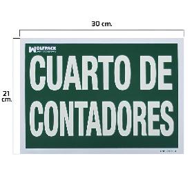 CARTEL CUARTO DE CONTADORES 30X21