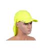 GORRA AMARILLA FLUORESCENTE CON PROTECCIÓN DE NUCA