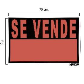 CARTEL SE VENDE  70X50 (ALT.) CM.