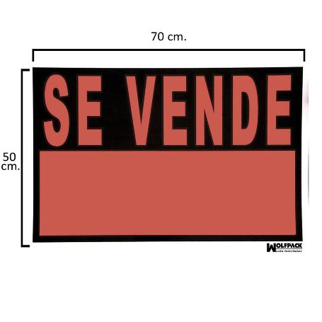 CARTEL SE VENDE  70X50 (ALT.) CM.