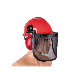 KIT DE PROTECCIÓN FORESTAL PARA DESBROZADORA Y MOTOSIERRA (CASCO ROJO)