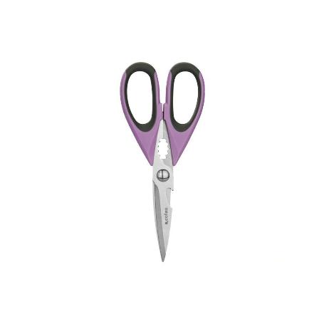 TIJERAS MORADAS DE ACERO INOX. MODELO SENA 22 CM