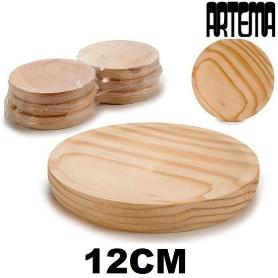 12 CMS PLATO DE MADERA PARA PULPO A FEIRA ARTEMA - PAQUETE 6 UNIDADES