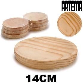 14 CMS PLATO DE MADERA PARA PULPO A FEIRA ARTEMA - PAQUETE 6 UNIDADES
