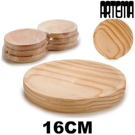 16 CMS PLATO MADERA PARA PULPO COCIDO A LA GALLEGA ARTEMA - PAQUETE 6 UNIDADES